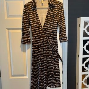 DVF Vintage Chain Link Wrap Dress.